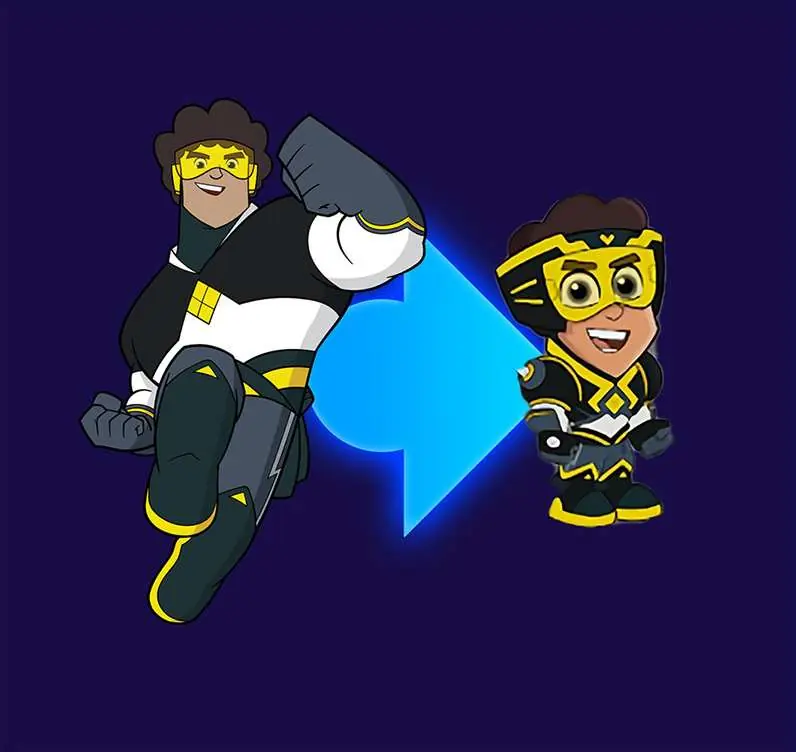 Hero redrawn for play