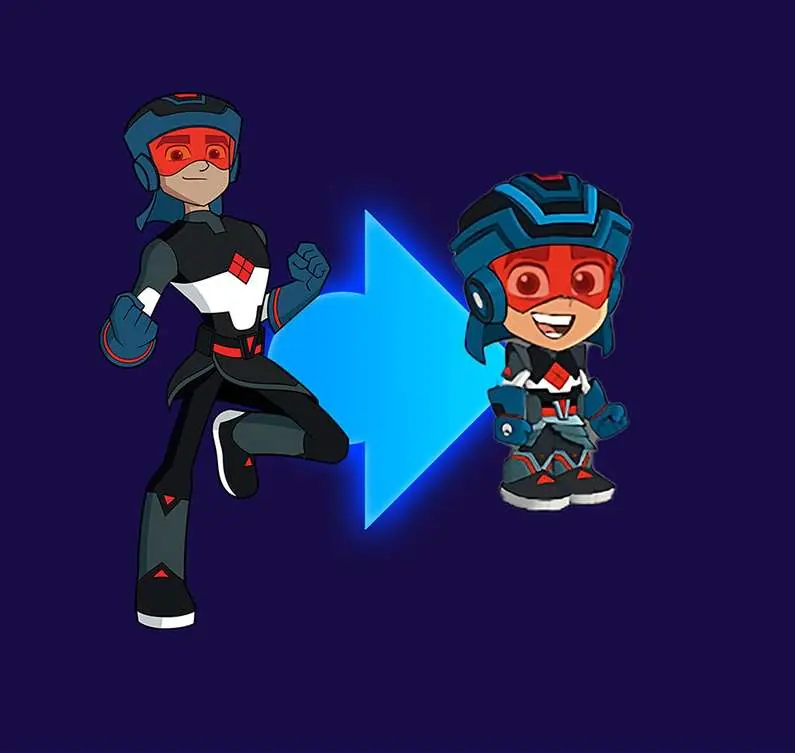 Hero redrawn for play