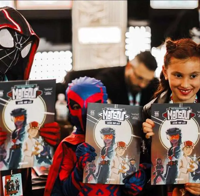 Readers with the comic at New York Comic Con