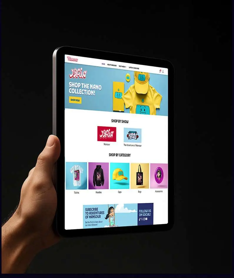 Storefront on tablet