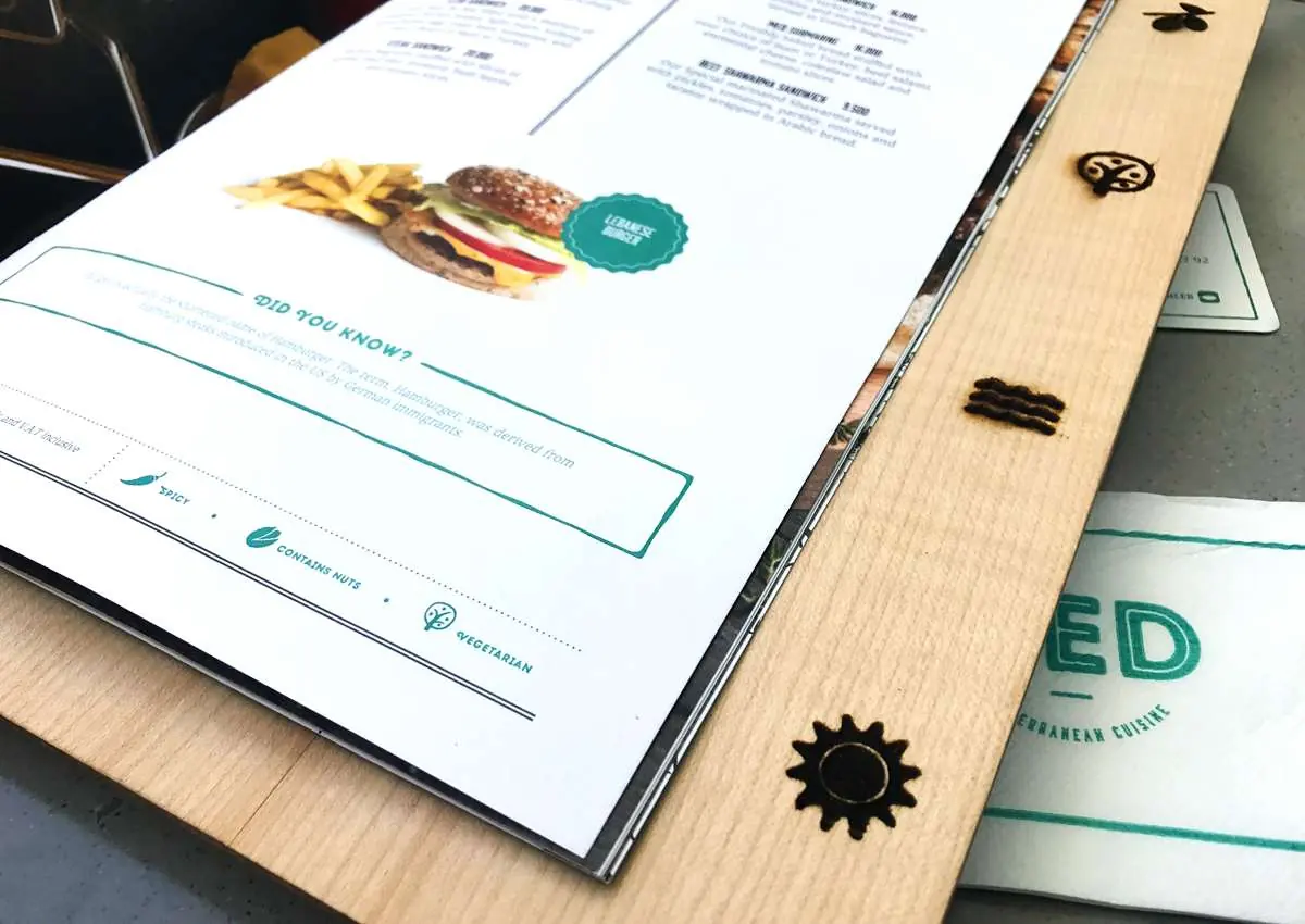 Menu spread