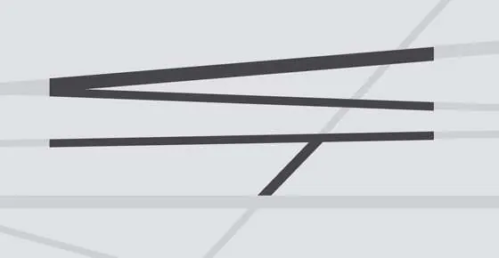 The two lines forming C and T